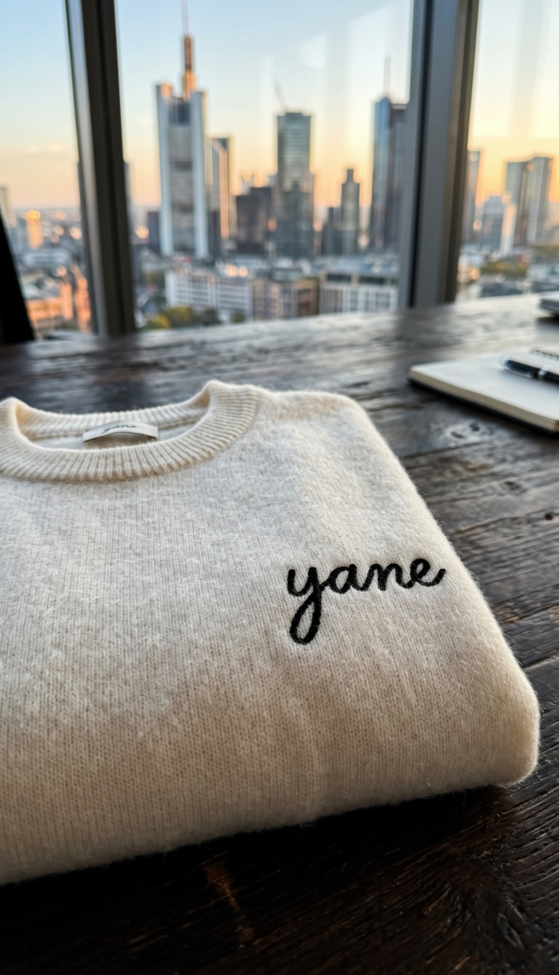 Crewneck — Cream — yane cashmere